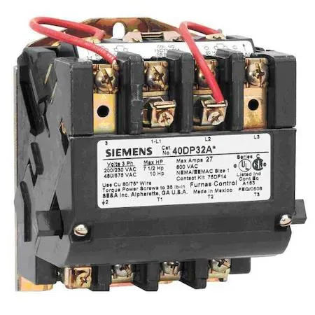 Siemens NEMA Size 2 contactor, open frame, screw terminals, 208 VAC coil