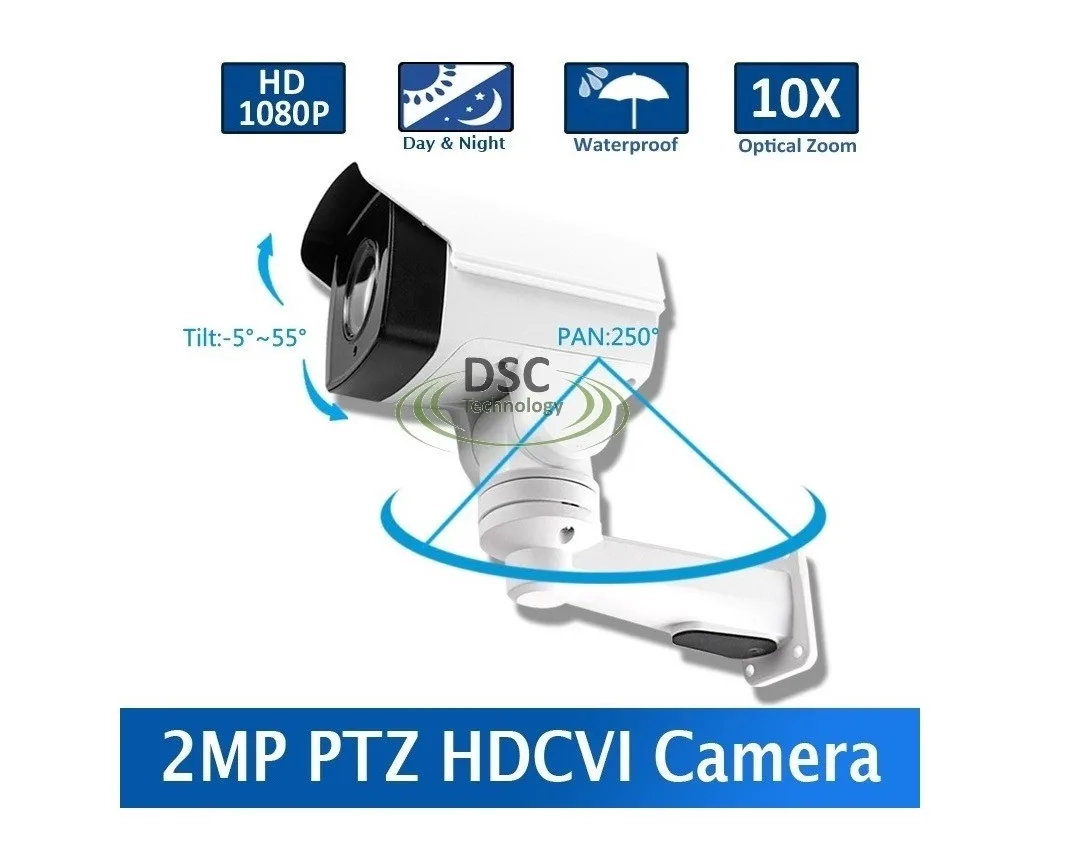 DiySecurityCameraWorld DiySecurityCameraWorld CVI-SCB415CI-V10 2MP 10X PTZ Bullet 5.1-51mm IP66 12V — product photo