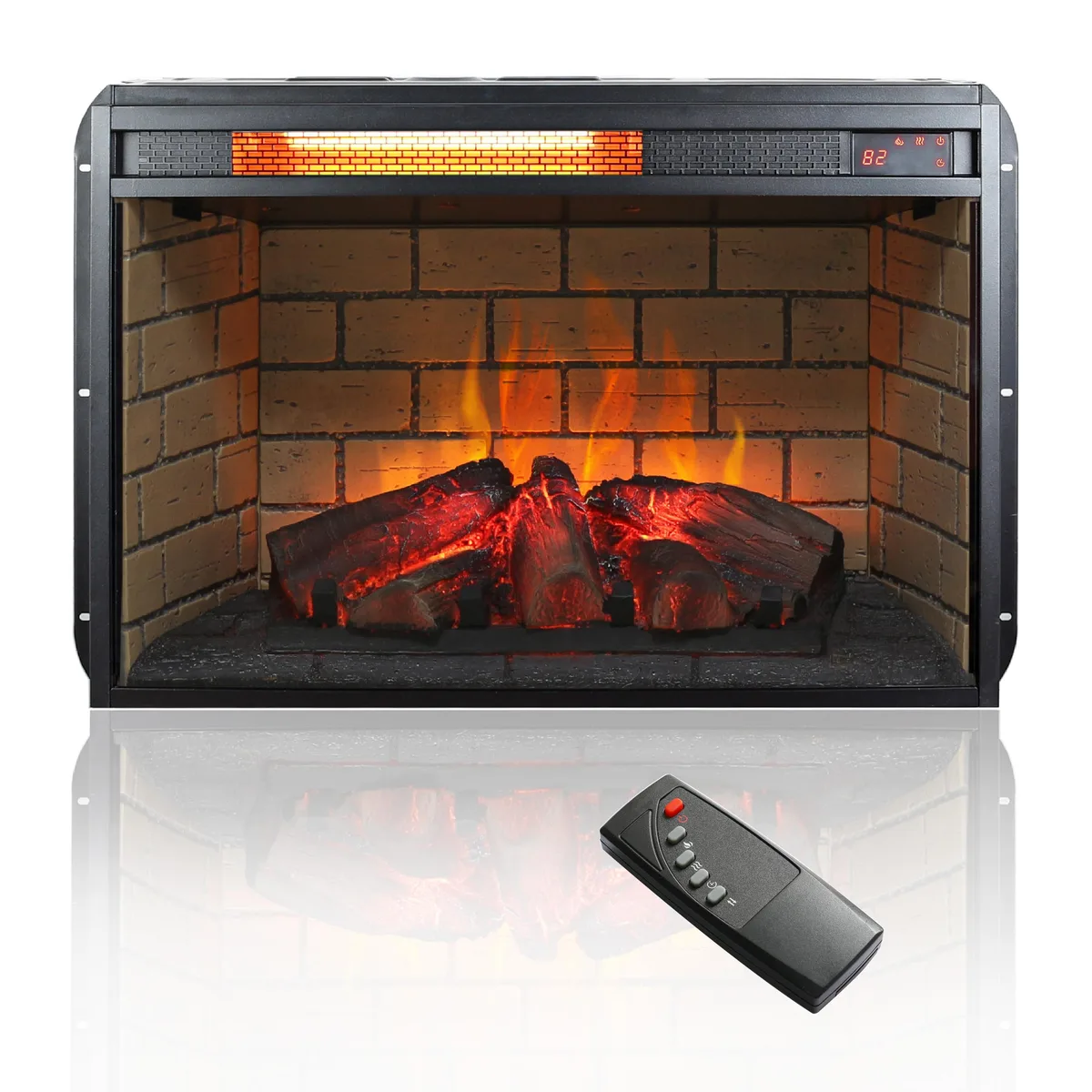 tuphen tuphen 26 inch Infrared Quartz Fireplace Insert Woodlog with Brick — product photo