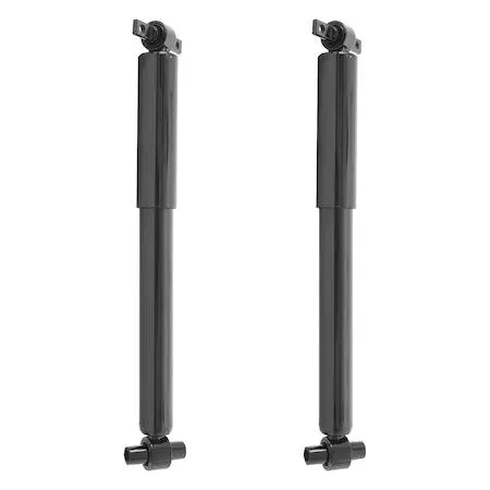 Two silver rear shock absorbers in a kit