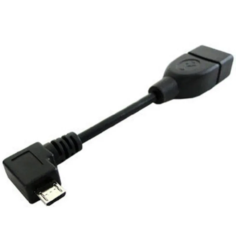 Hetai Tech Hetai Tech right angle female USB to male Micro USB OTG cable adapter — product photo