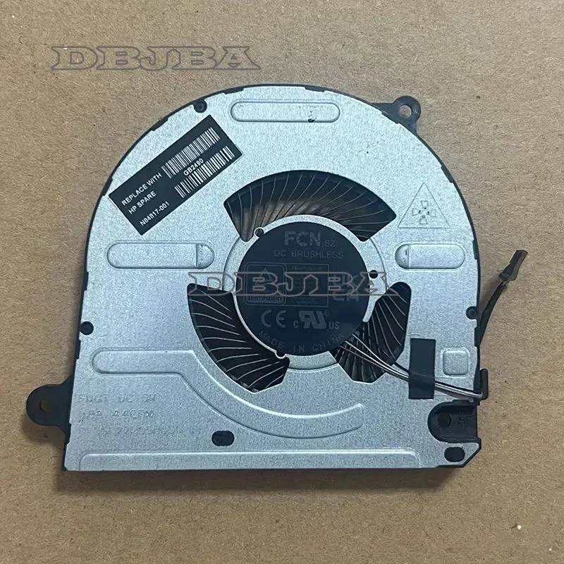Small black rectangular laptop cooling fan with cable connector visible