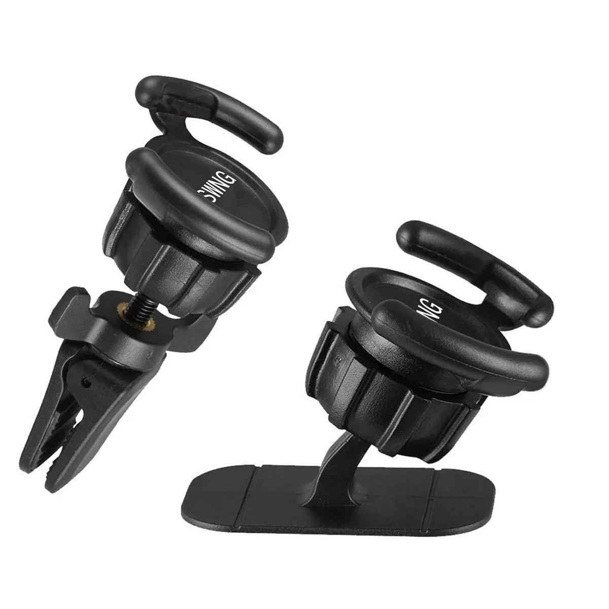 No Sew No Sew 2 Pack Black Air Vent Dashboard Phone Mount 360° Rotation — product photo