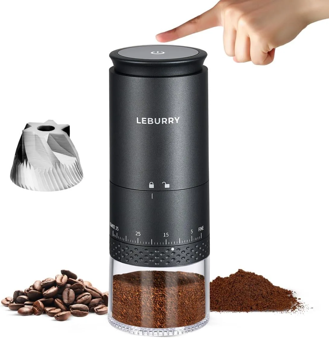  Breville LB-T07 38-setting cordless conical burr coffee grinder — product photo