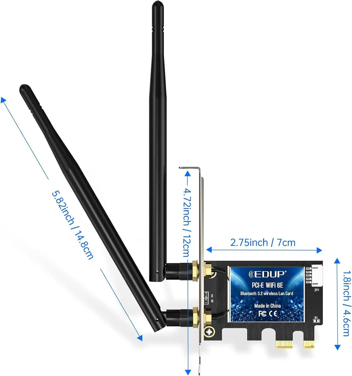 EDUP EDUP EP-9651 AX210 Wi-Fi 6E Bluetooth 5.2 Wi-Fi adapter — product photo