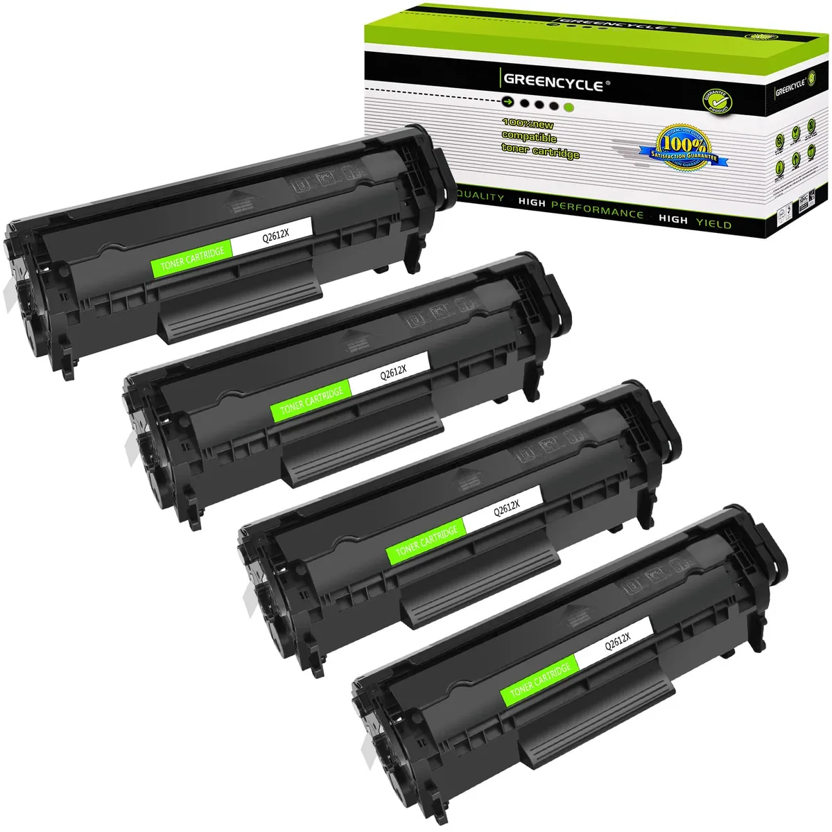 GREENCYCLE GREENCYCLE CRG071 toner cartridge 4-pack Q2612X 3000 pages — product photo