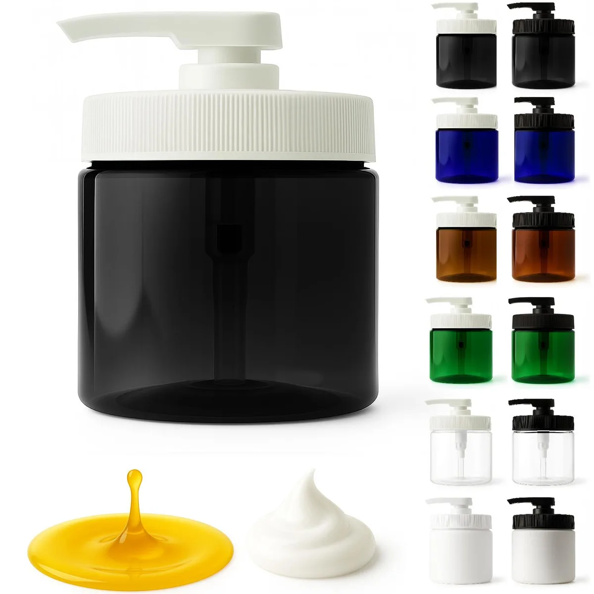 Vandue Corporation Vandue Corporation Royal Massage 16oz Pump Jar Black/White — product photo