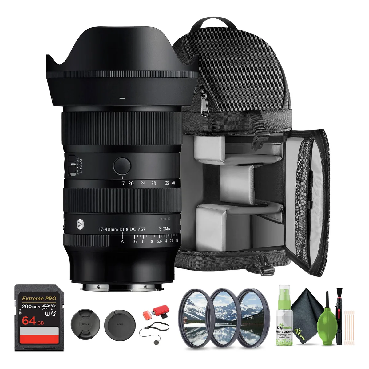 SIGMA SIGMA 17-40mm f/1.8 DC Art Lens (L-Mount) Bundle 1 camera lens — product photo