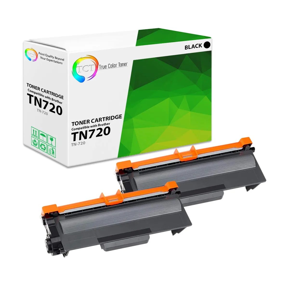 True Color Toner True Color Toner TN-720 Black Toner Cartridge 2 Pack 3000 Pages — product photo