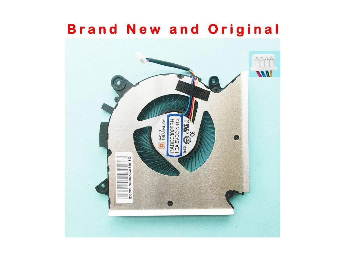 Fans Fans CPU cooler for MSI MS 16R1 16R2 GF63 PABD08008SL 1.0A 5VDC N413 4pin — product photo