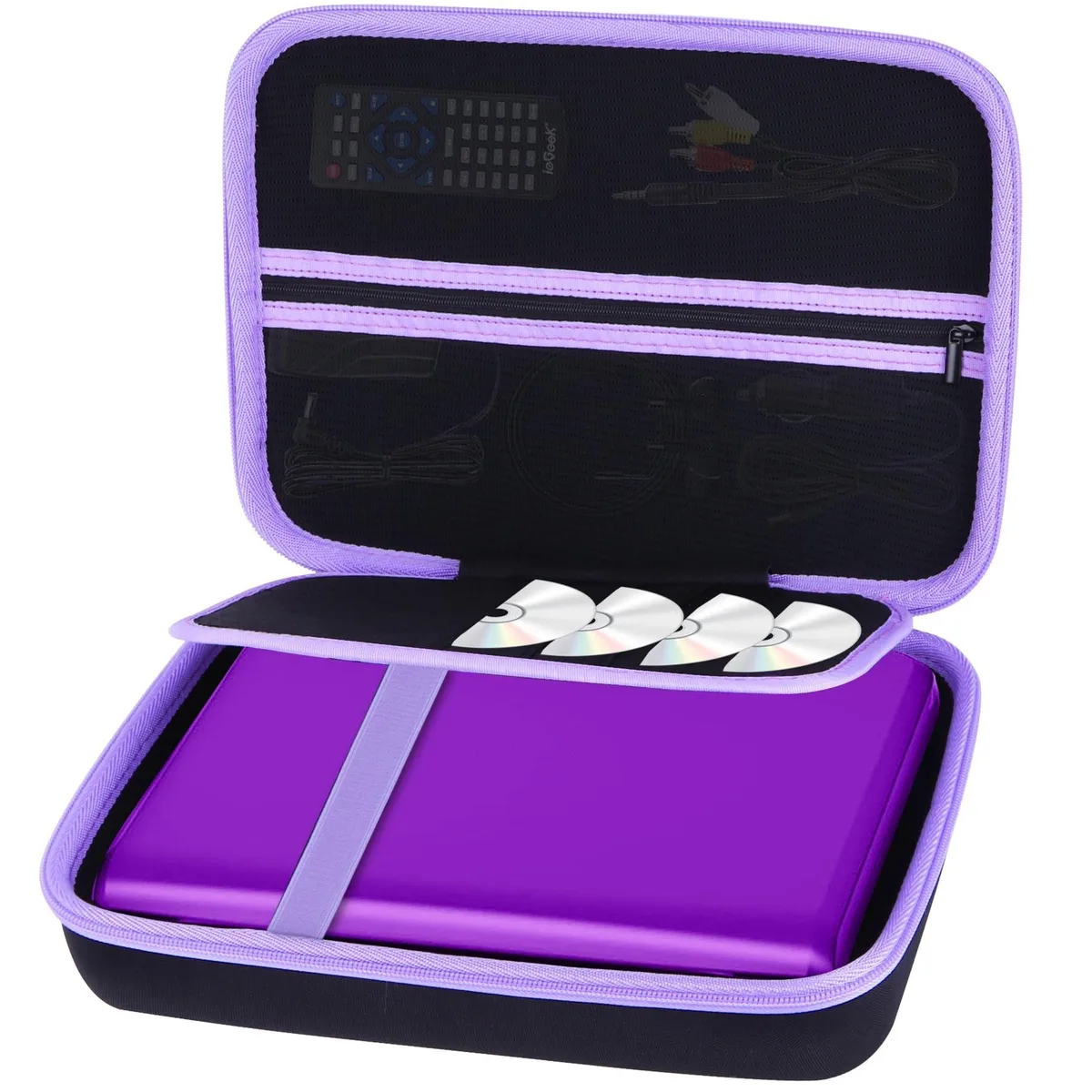 GSM Outdoors GSM Outdoors 2 in 1 Accessory Storage Case Black Purple — product photo