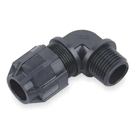 Tyrap Tyrap 4970NM Liquid Tight Connector 3/4in 90 deg Black — product photo