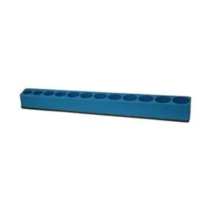Blue plastic socket tray with 24 magnetic posts in two rows
