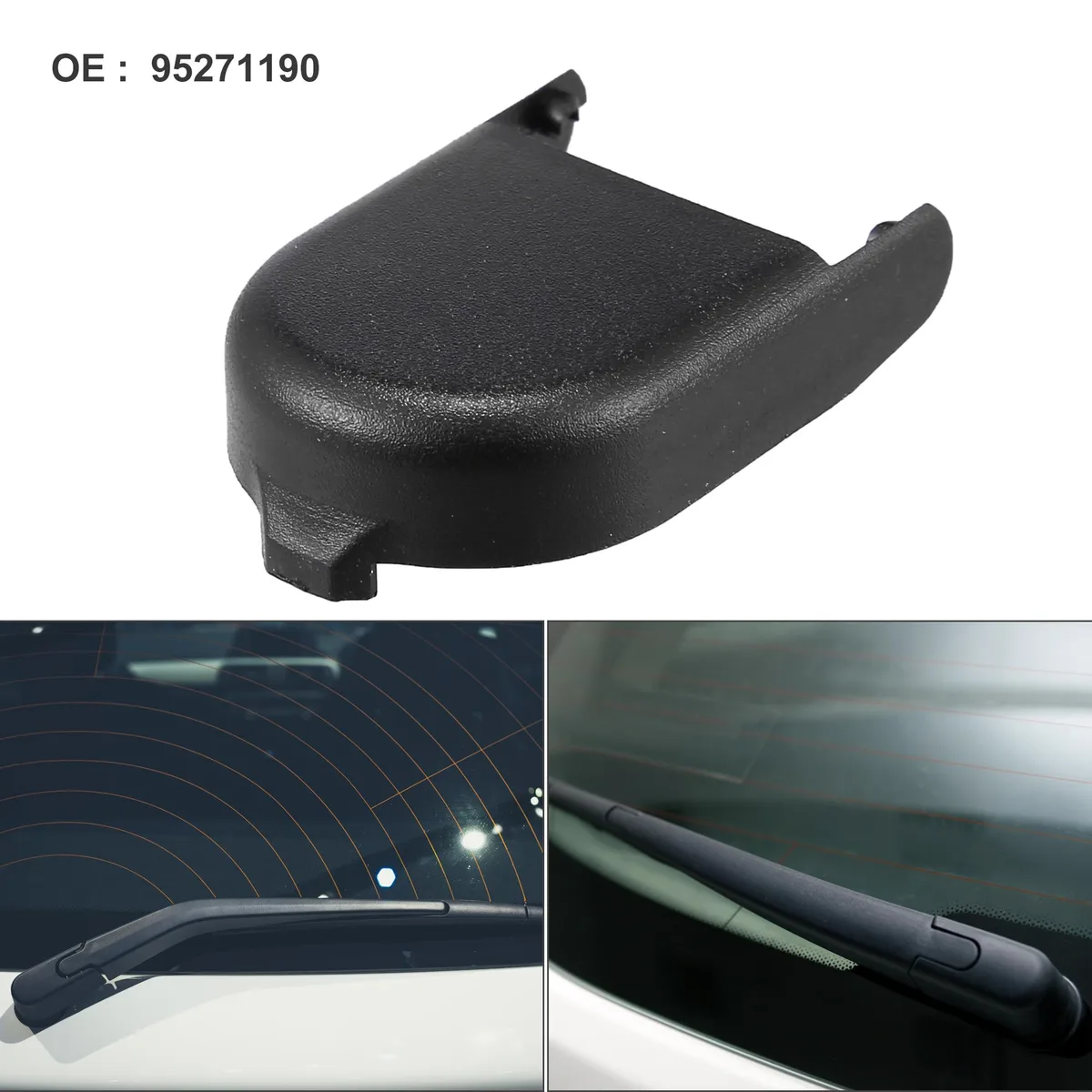 Unique-Bargains Unique-Bargains Rear Windshield Wiper Arm Nut Cover Cap Buick Chevrolet Black 1pc — product photo