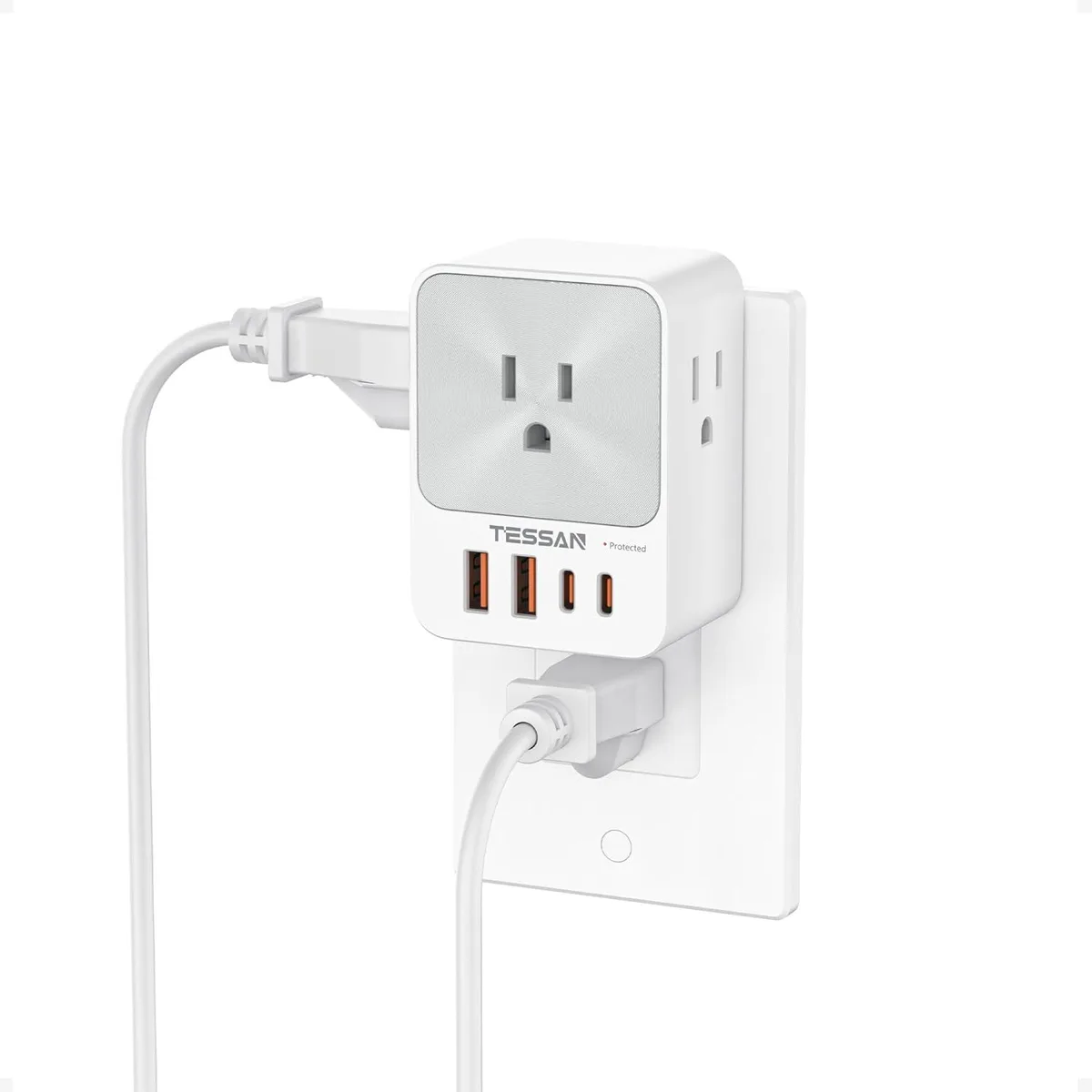 ONITOON ONITOON 20W PD 4 USB Wall Charger 3 Outlet Extender Surge Protector — product photo