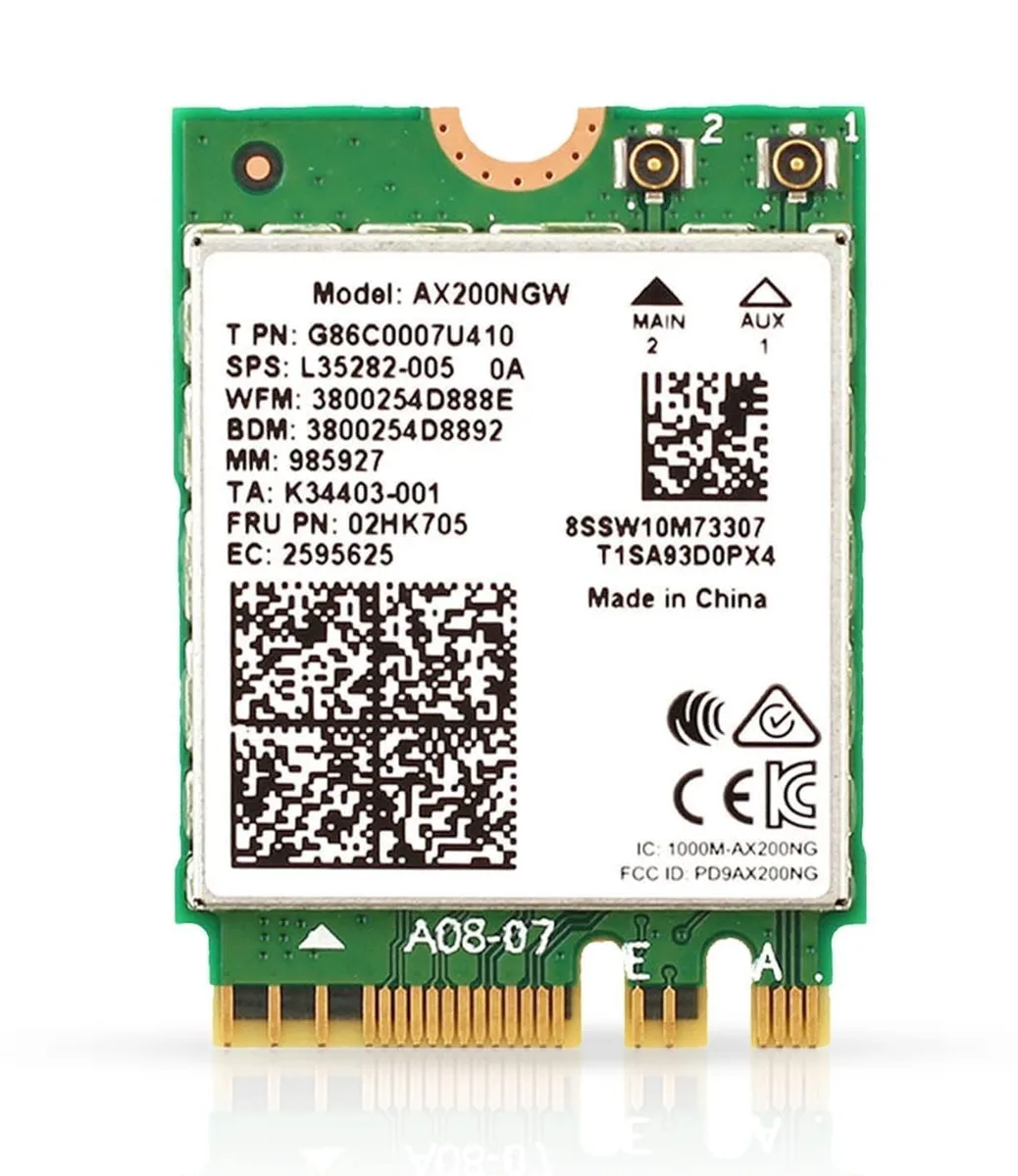 HighZer0 Electronics HighZer0 Electronics HZ-AX200NGWGNV Wi-Fi 6 M.2 Adapter Bluetooth 5.2 — product photo