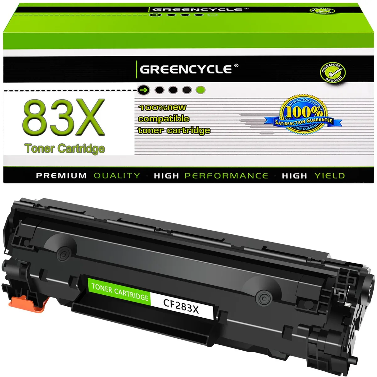 GREENCYCLE GREENCYCLE CF283X Black Toner Cartridge 2400 Pages — product photo