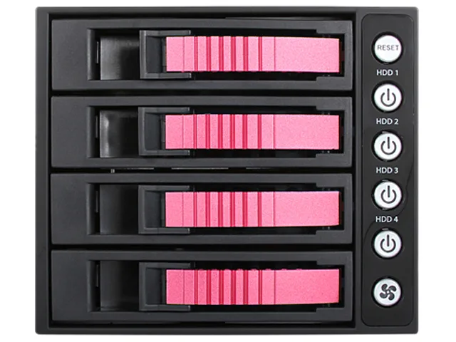 iStarUSA Inc. iStarUSA Inc. BPU-340HD-RED hot-swap rack 4×3.5″ 3×5.25″ 12Gb/s server accessory — product photo
