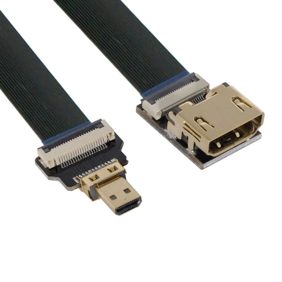 LORDWORLD LORDWORLD HDMI Female to Micro HDMI Male FPC Flat Cable 0.2m 1080P — product photo