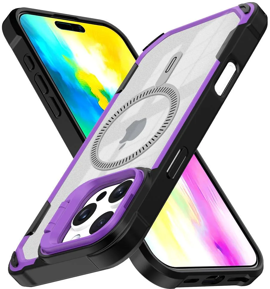 Nakedcellphone Nakedcellphone CamStand Hybrid Case for iPhone 16 Pro MagSafe Purple — product photo