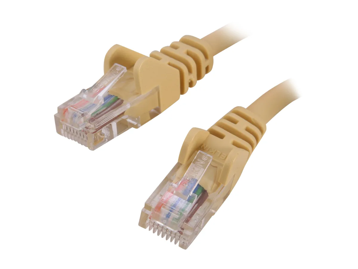 Belkin Belkin A3L791-06-YLW-S Cat 5e network ethernet cable 6 ft yellow — product photo