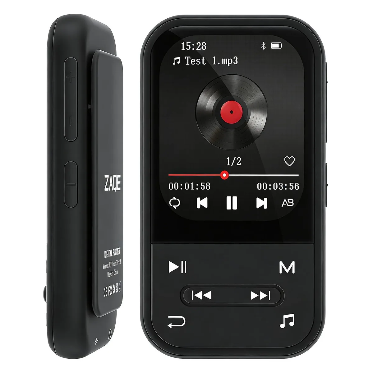  ZAQE X20 MP3 player 128 GB black Bluetooth 5.3 2.0" TFT — product photo
