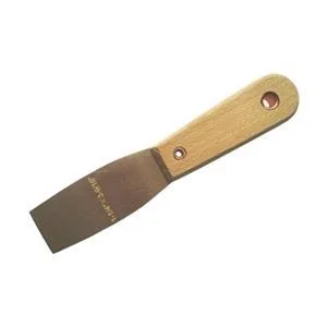Westward flex putty knife 1-1/4 inch beryllium copper blade wooden tapered handle