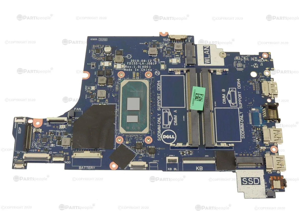 DELL DELL Inspiron 5593 Motherboard Core i7-1065G7 1.3GHz PTGYC — product photo