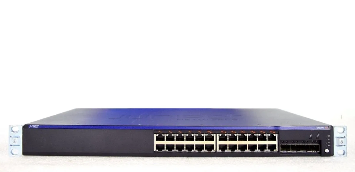 HPE Juniper Networking HPE Juniper Networking EX2200-24P-4G 24-port network switch — product photo