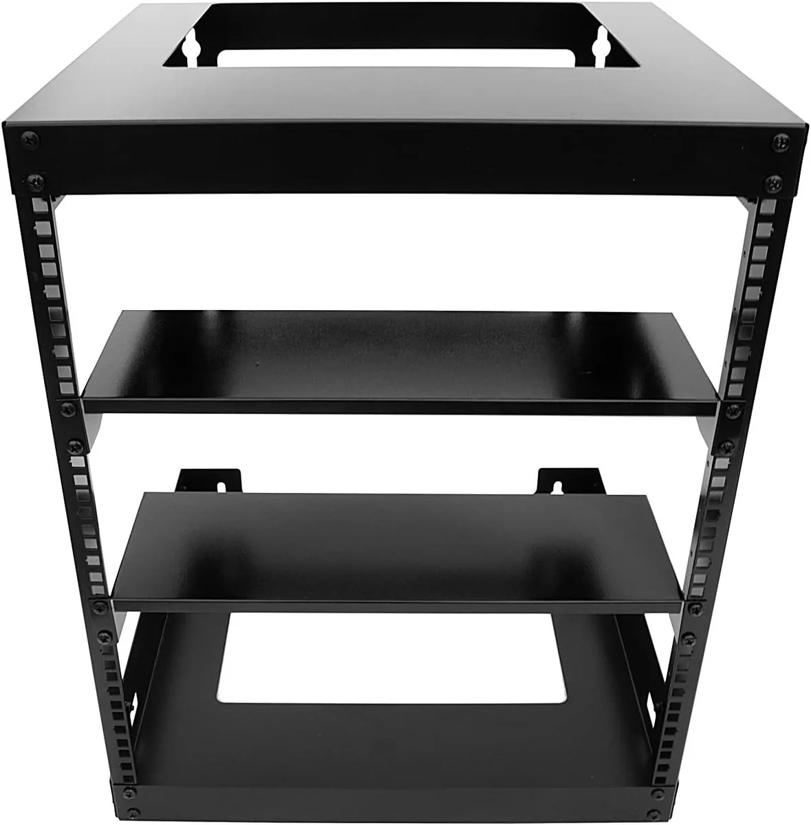 TAURKENAM TAURKENAM 12U Wall Mount Server Rack 15in Depth 2 Shelves Black — product photo