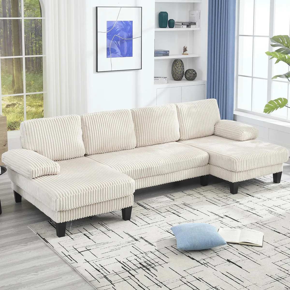 tuphen tuphen U-Shaped Sofa Double Chaise Beige — product photo