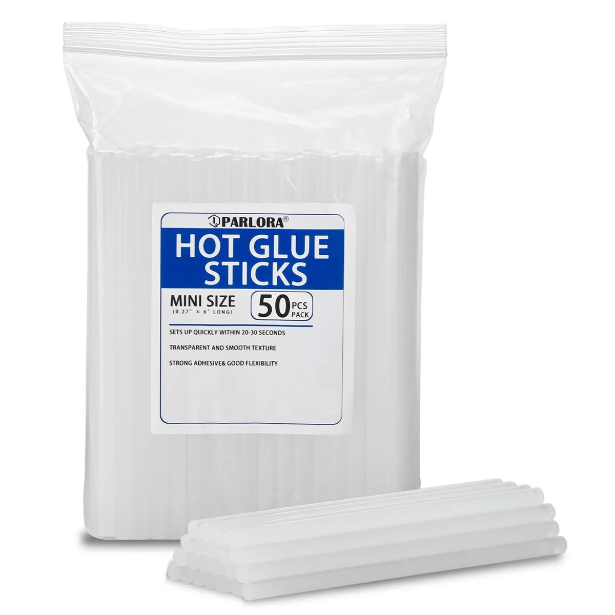  Parlora W150-70LO50 glue sticks 6" x .27" 50 count clear — product photo