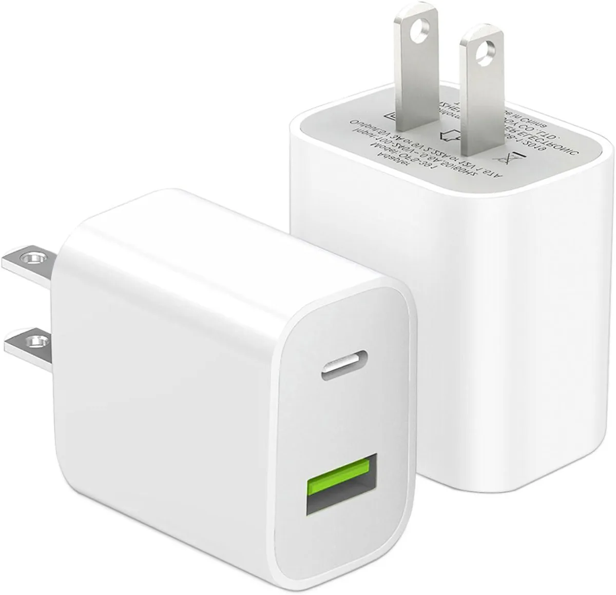 ONITOON ONITOON 2 Pack Dual Port USB-C Wall Charger 20W — product photo