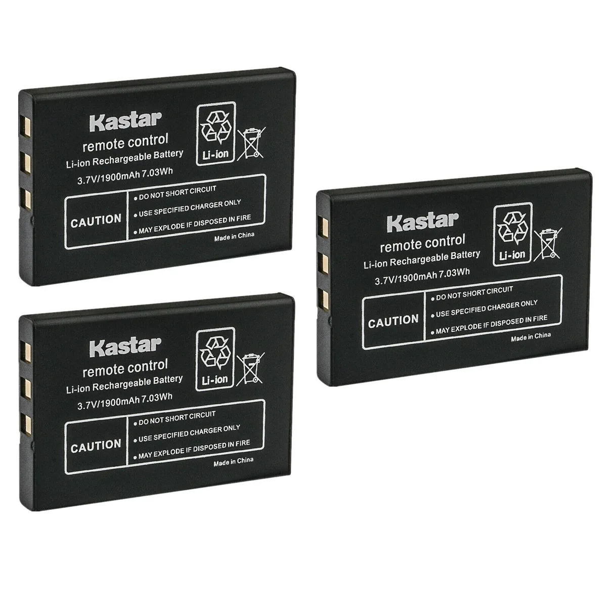 Kastar Kastar 3-Pack Li-Ion 1900mAh 3.7V Battery for URC MX-990 — product photo