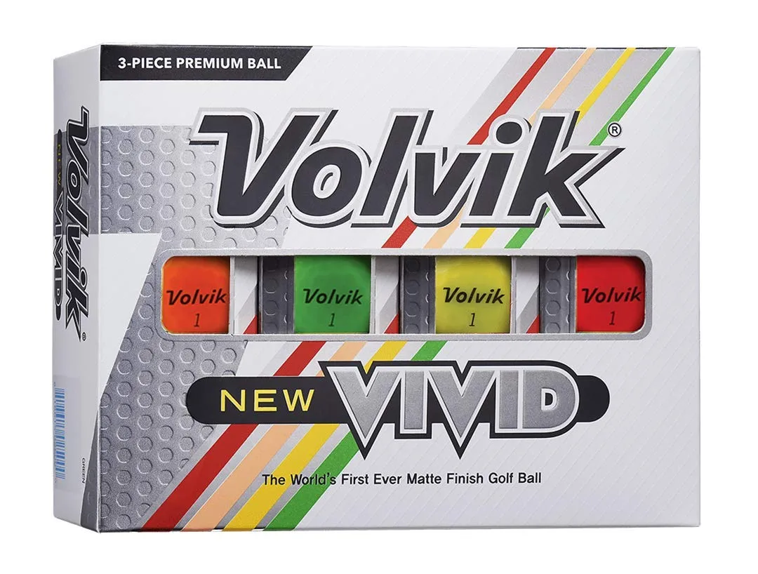 Volvik Volvik Vivid Golf Balls 12 Pack Assorted Colors — product photo