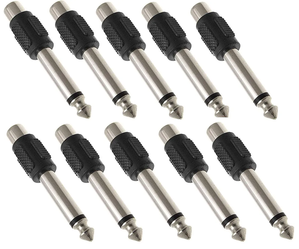 iMBAPrice iMBAPrice RCA Female to 1/4 Inch Adapter 10 Pack — product photo