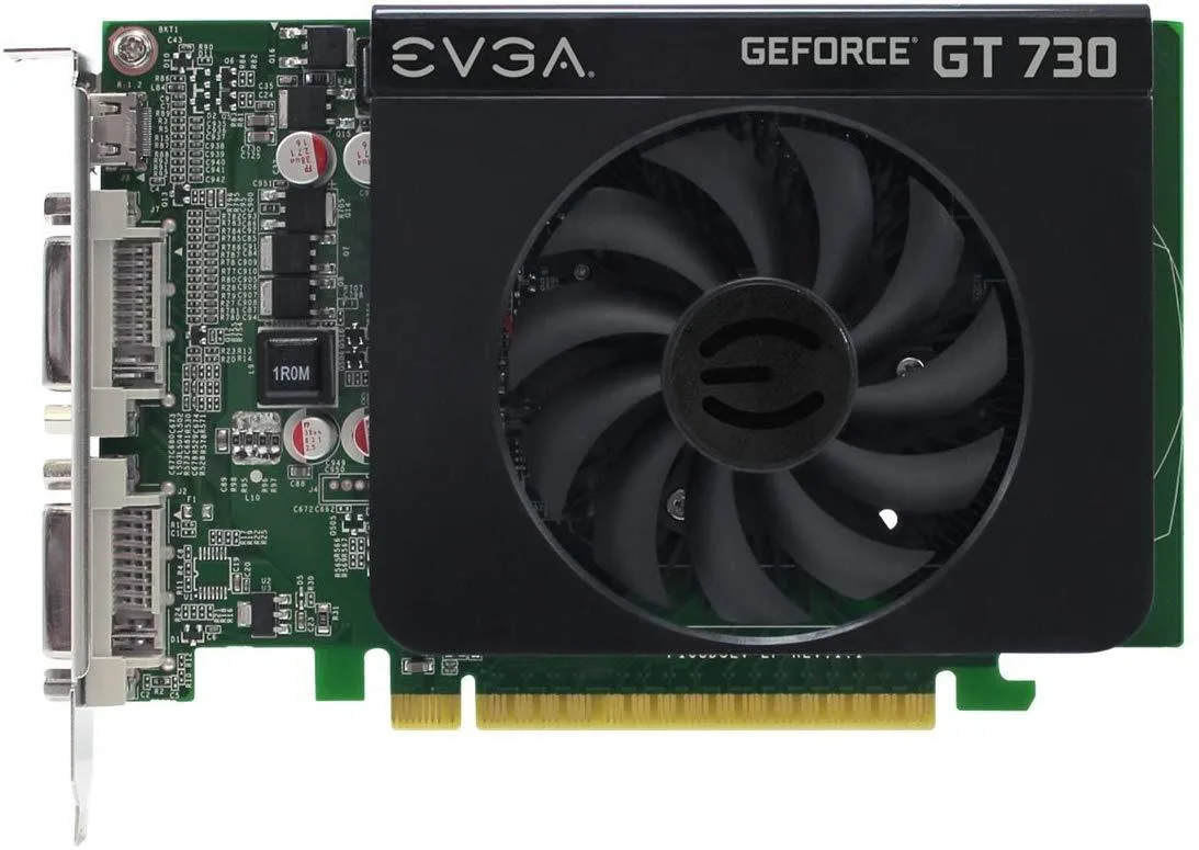 EVGA EVGA GeForce GT 730 1GB DDR3 2DVI Mini HDMI graphics card — product photo
