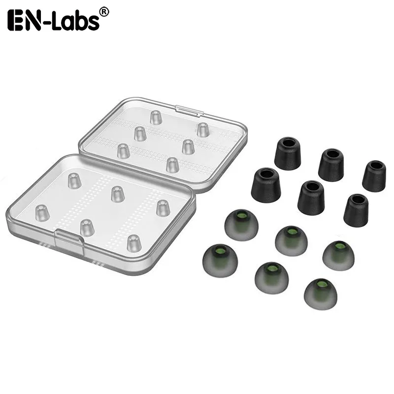 EN-Labs EN-Labs PREATIP6PBK Memory Foam Earphone Tips 6 Pairs S/M/L 5mm-7mm Black — product photo