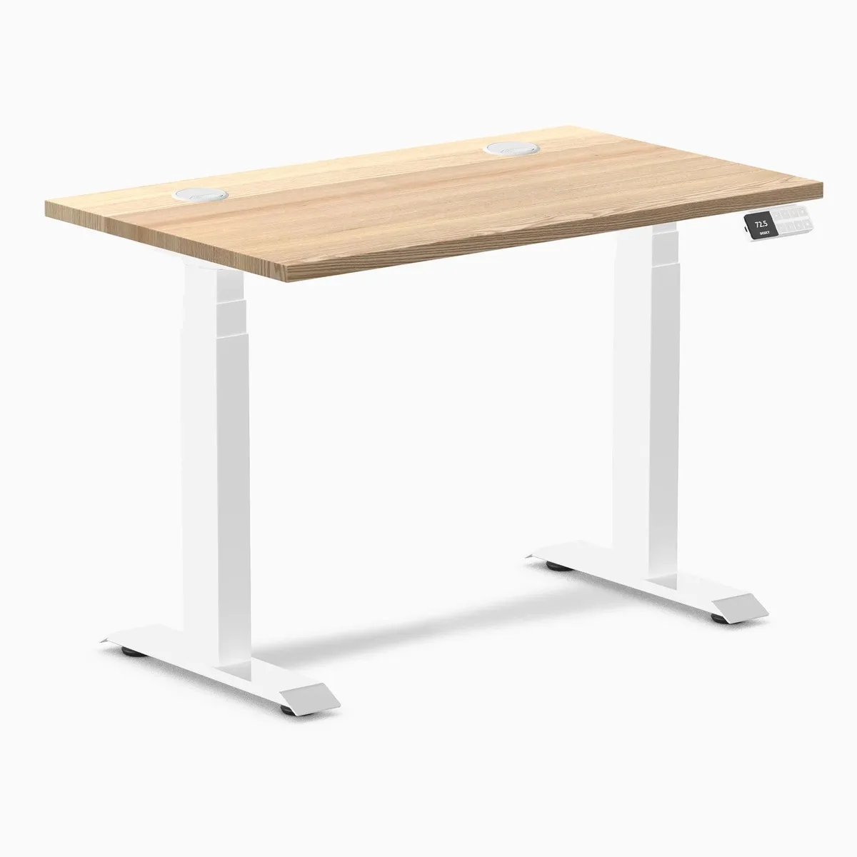 Desky Desky Dual Mini Hardwood Sit Stand Desk White Ash 32 x 20 in White — product photo