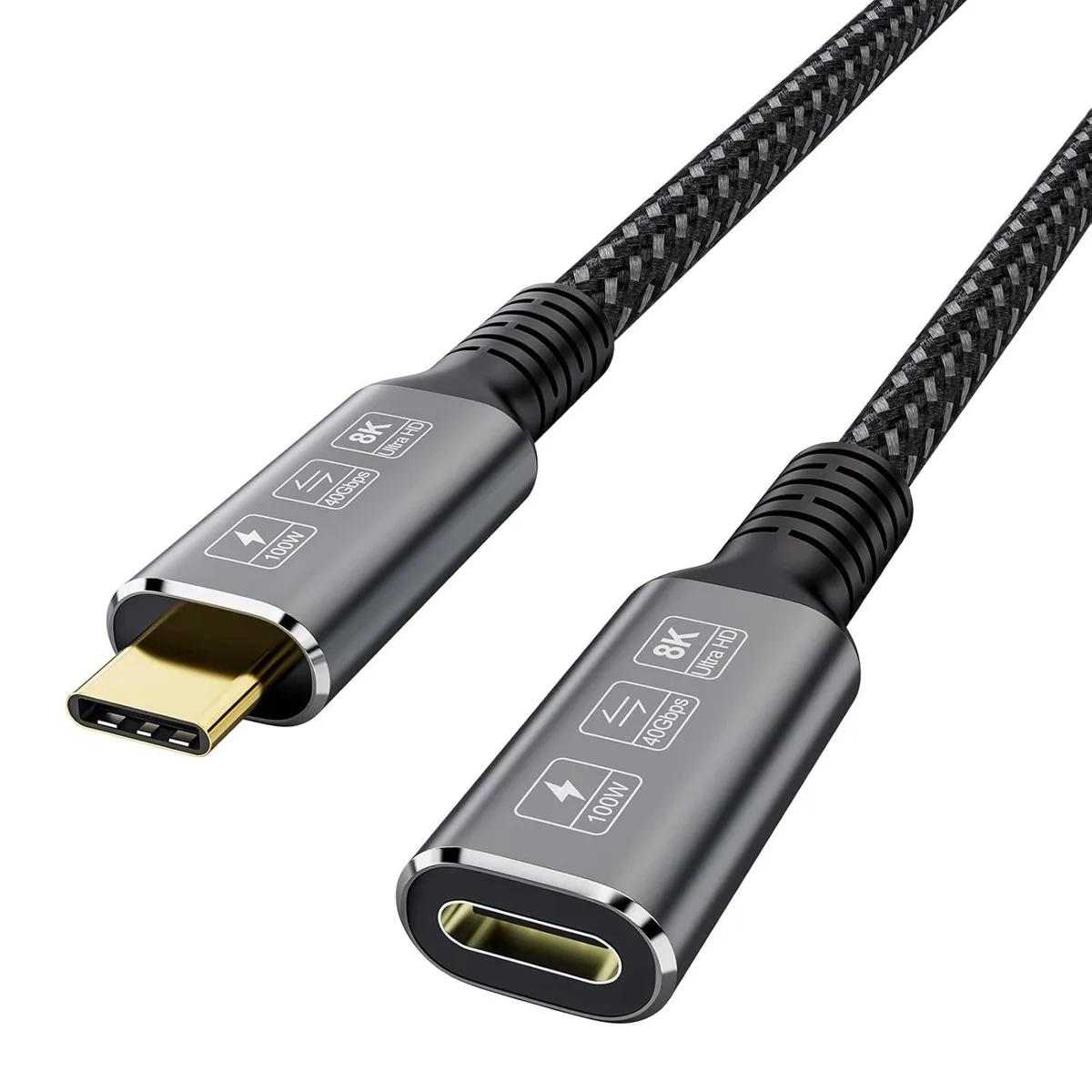 CableDeconn CableDeconn USB4 8K Extension Cable .8m 40Gbps 100W — product photo