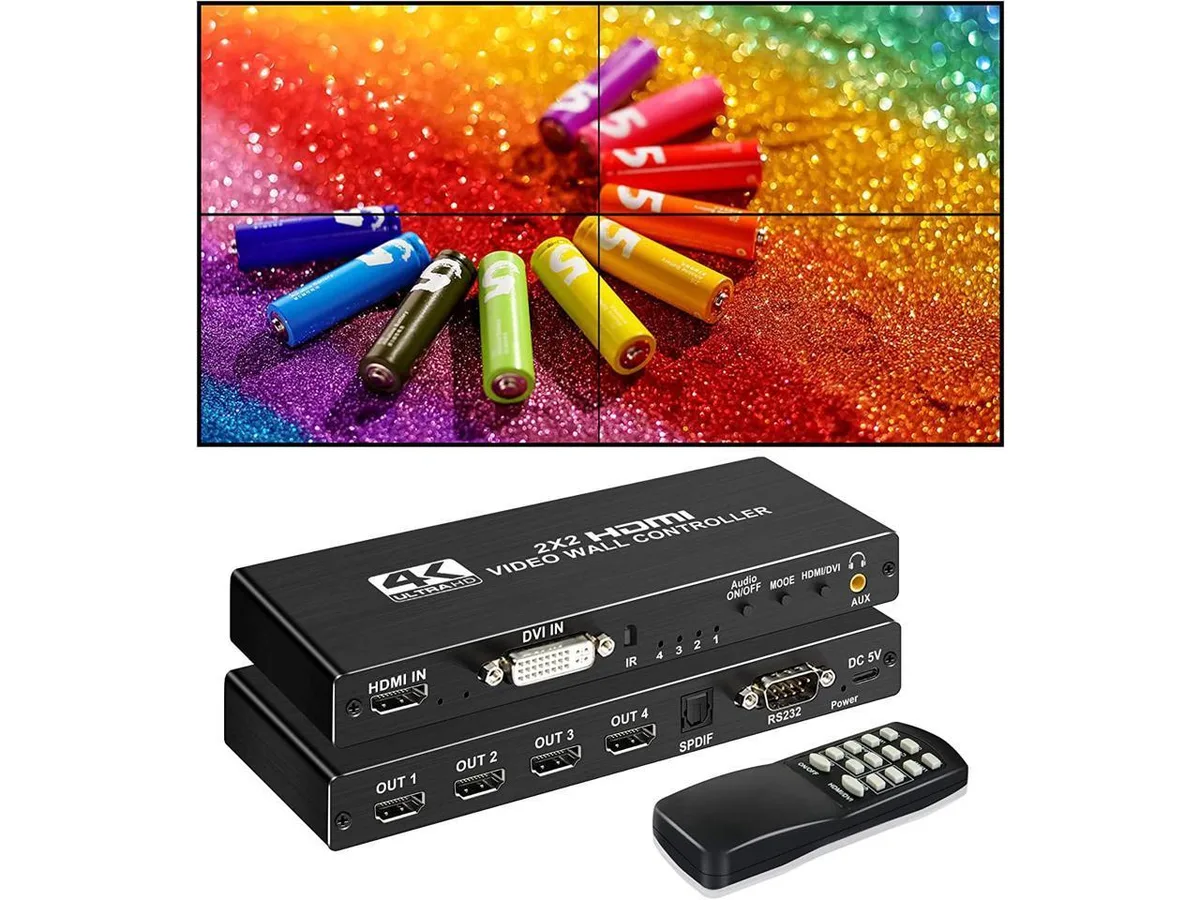 AUTYUE AUTYUE 2x2 HDMI Video Wall Controller 4K 4-port Black — product photo