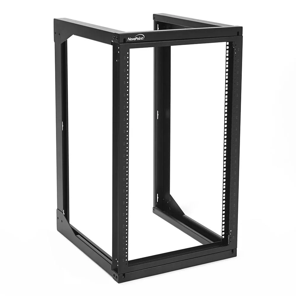 NavePoint NavePoint 18U Wall Mount Open Frame Server Rack, Swing Gate, 18 Inch Depth — product photo