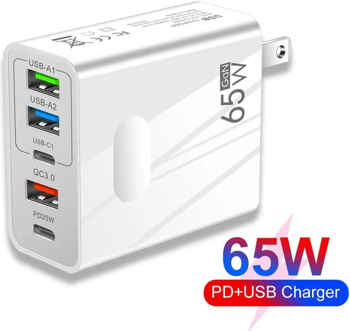 Aomoproing Aomoproing 65W 5-Port USB-C Charger White — product photo