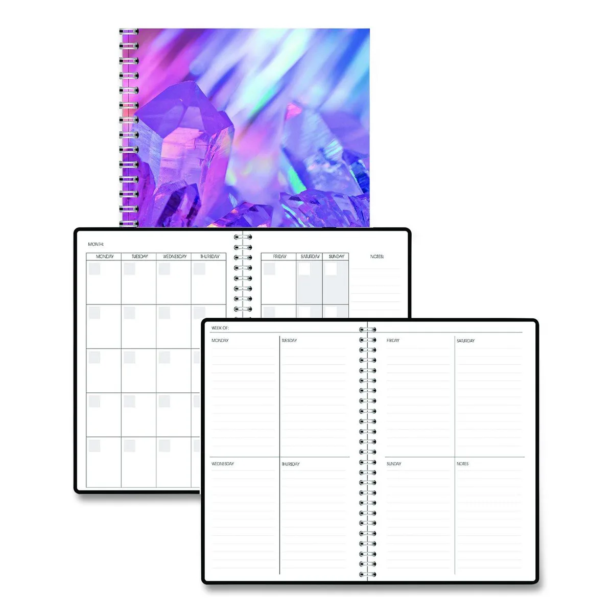 House of Doolittle House of Doolittle Crystals Blue/Pink/White Cover Planner 212143 — product photo