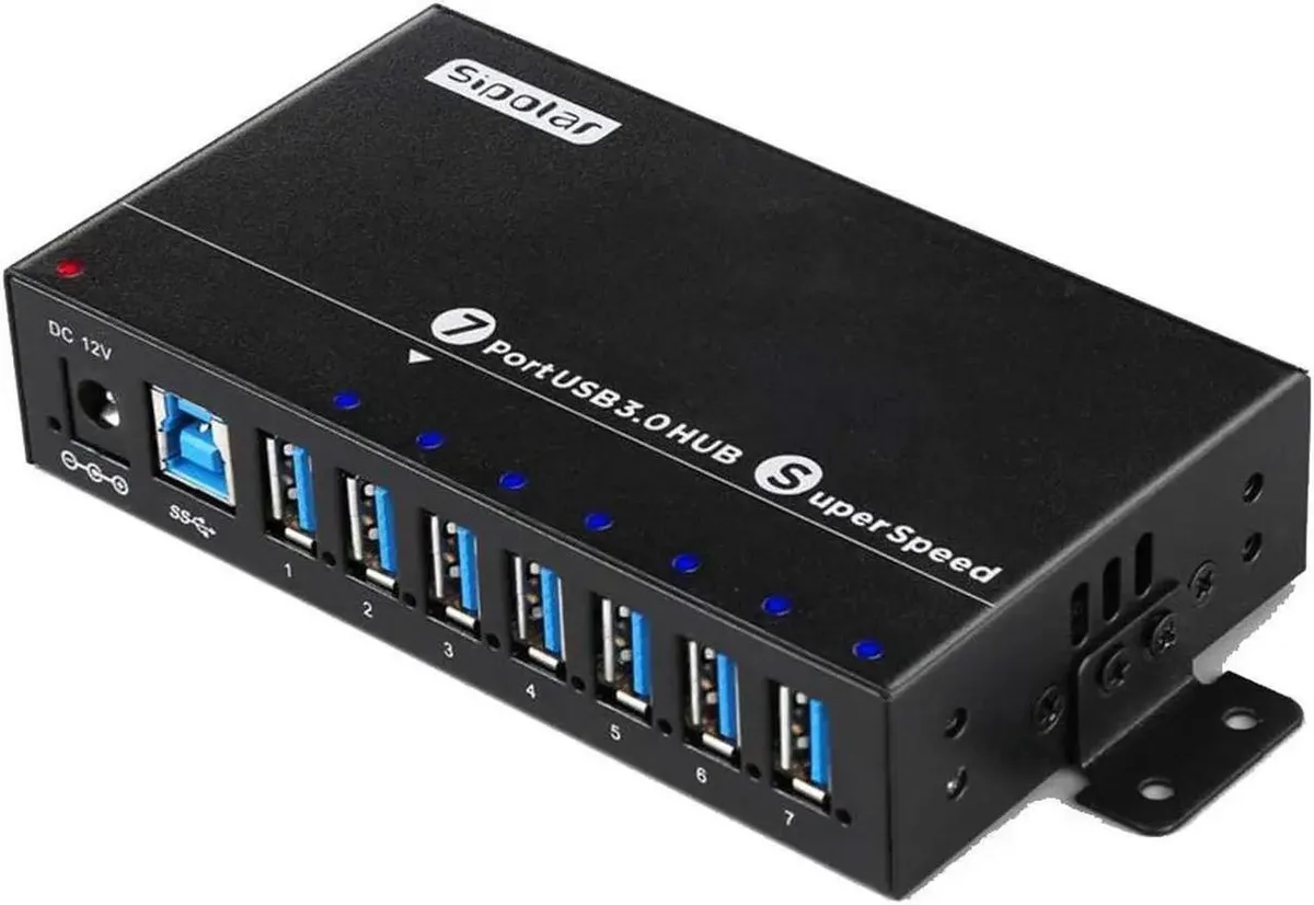 Vszerda Vszerda USB 3.0 Hub 7 Ports 12V 3A 36W Bracket — product photo