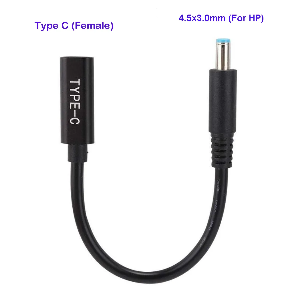 UTONDA Co., Ltd. UTONDA Co., Ltd. USB-C Female to HP 4.5x3.0mm DC Tip (Blue Tip) PD Converter Cable power adapter — product photo