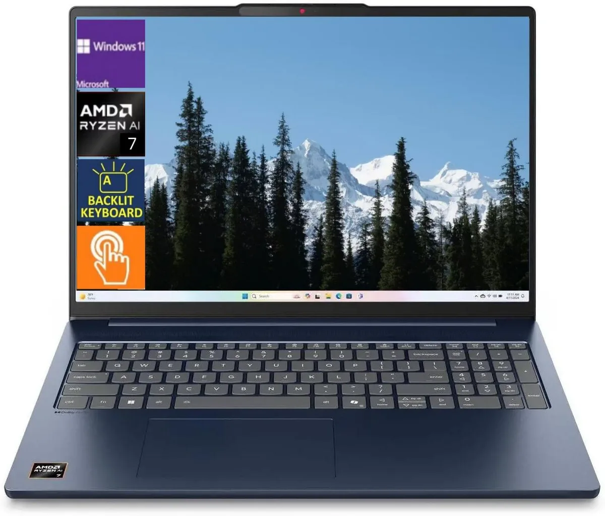 Lenovo Lenovo IdeaPad Slim 5 16 Touch AMD Ryzen AI 7 350 16GB 1TB Cosmic Blue — product photo