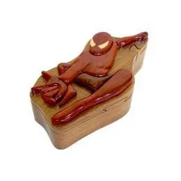 South Asian Handicrafts South Asian Handicrafts Spider-man Wood Intarsia Puzzle Box hobby collectible — product photo