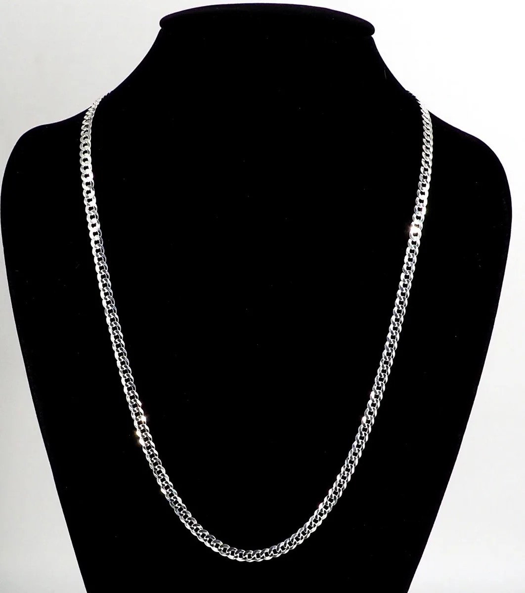 MST MST 26 Inch 5.2mm Flat Curb Chain Necklace 925 Sterling Silver CURB150-26 — product photo