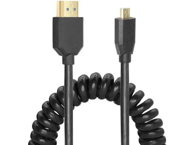 Manw Manw Coiled Straight Micro HDMI to HDMI 2.1 Cable 48Gbps 8K 120Hz — product photo